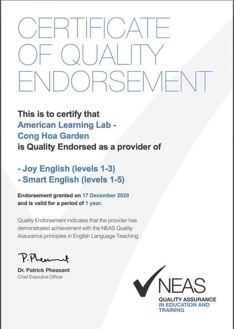 American Learning Lab đạt hai chứng nhận quốc tế - Ảnh 1. American Learning Lab đạt hai chứng nhận quốc tế - Ảnh 1.