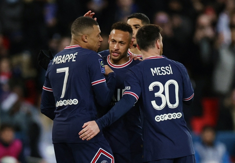 Messi, Neymar và Mbappe cùng ghi bàn giúp PSG thắng dễ - Ảnh 1. Messi, Neymar và Mbappe cùng ghi bàn giúp PSG thắng dễ - Ảnh 1.