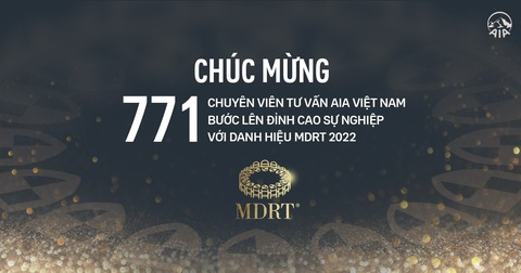 AIA Việt Nam vinh danh 771 gương mặt MDRT 2022 tiêu biểu - Ảnh 1. AIA Việt Nam vinh danh 771 gương mặt MDRT 2022 tiêu biểu - Ảnh 1.