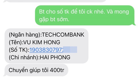 Nhắn tin mạo danh bí thư Thành ủy Hải Phòng để vay tiền - Ảnh 1. Nhắn tin mạo danh bí thư Thành ủy Hải Phòng để vay tiền - Ảnh 1.