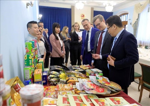 Phái đoàn Nga đến sứ quán Việt Nam bàn buôn bán nông, thủy sản nhiều hơn - Ảnh 1. Phái đoàn Nga đến sứ quán Việt Nam bàn buôn bán nông, thủy sản nhiều hơn - Ảnh 1.