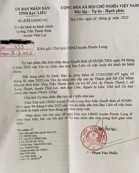 Thua kiện, UBND huyện cù cưa việc thi hành bản án - Ảnh 2. Thua kiện, UBND huyện cù cưa việc thi hành bản án - Ảnh 2.
