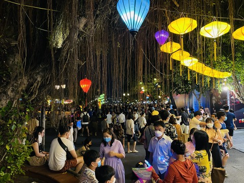 Đồng lúa và phố cổ Hội An đông nghẹt du khách - Ảnh 4. Đồng lúa và phố cổ Hội An đông nghẹt du khách - Ảnh 4.