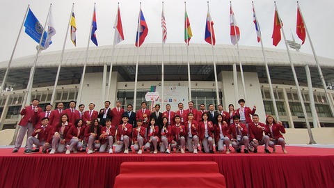 Thượng cờ các đoàn thể thao tham dự SEA Games 31 - Ảnh 1. Thượng cờ các đoàn thể thao tham dự SEA Games 31 - Ảnh 1.