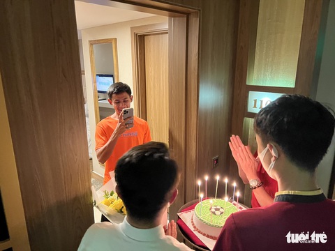Sinh nhật đáng nhớ của các cầu thủ dự SEA Games 31 - Ảnh 1. Sinh nhật đáng nhớ của các cầu thủ dự SEA Games 31 - Ảnh 1.