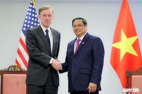 Thủ tướng Chính phủ Phạm Minh Chính tiếp Cố vấn an ninh quốc gia Mỹ Jake Sullivan - Ảnh 1. Thủ tướng Chính phủ Phạm Minh Chính tiếp Cố vấn an ninh quốc gia Mỹ Jake Sullivan - Ảnh 1.