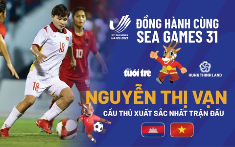 Nguyễn Thị Vạn xuất sắc nhất trận tuyển nữ Việt Nam thắng Campuchia - Ảnh 1. Nguyễn Thị Vạn xuất sắc nhất trận tuyển nữ Việt Nam thắng Campuchia - Ảnh 1.