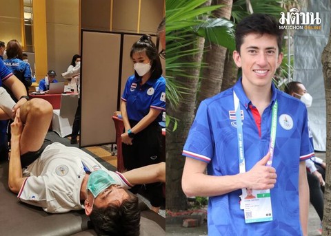 Chàng trai vàng điền kinh Thái Lan làm khán giả tại SEA Games 31 vì chấn thương - Ảnh 1. Chàng trai vàng điền kinh Thái Lan làm khán giả tại SEA Games 31 vì chấn thương - Ảnh 1.