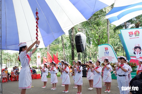 TP.HCM tuyên dương 63 gương liên đội trưởng tiêu biểu - Ảnh 7. TP.HCM tuyên dương 63 gương liên đội trưởng tiêu biểu - Ảnh 7.