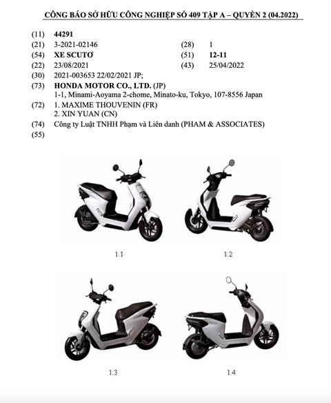 Xe máy điện giá rẻ của Honda đăng ký bản quyền tại Việt Nam - Ảnh 1. Xe máy điện giá rẻ của Honda đăng ký bản quyền tại Việt Nam - Ảnh 1.