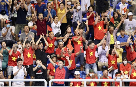Đánh bại Thái Lan, tuyển Việt Nam vào chung kết bóng chuyền nam SEA Games 31 - Ảnh 2. Đánh bại Thái Lan, tuyển Việt Nam vào chung kết bóng chuyền nam SEA Games 31 - Ảnh 2.