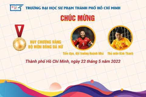 Đại học Sư phạm TP.HCM trao thưởng cho đội trưởng Huỳnh Như - Ảnh 2. Đại học Sư phạm TP.HCM trao thưởng cho đội trưởng Huỳnh Như - Ảnh 2.