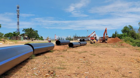 Chưa được cấp phép, Nhà máy bột giấy VNT19 đã thi công đường ống xả thải - Ảnh 2. Chưa được cấp phép, Nhà máy bột giấy VNT19 đã thi công đường ống xả thải - Ảnh 2.