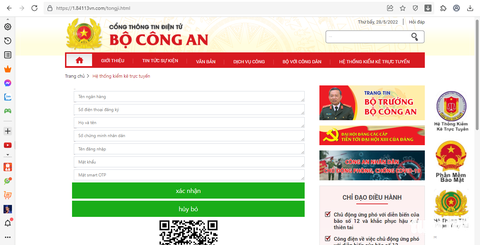 CẢNH BÁO: Lừa đảo dọa dân với web Bộ Công an cùng lệnh bắt tạm giam như thật - Ảnh 4. CẢNH BÁO: Lừa đảo dọa dân với web Bộ Công an cùng lệnh bắt tạm giam như thật - Ảnh 4.
