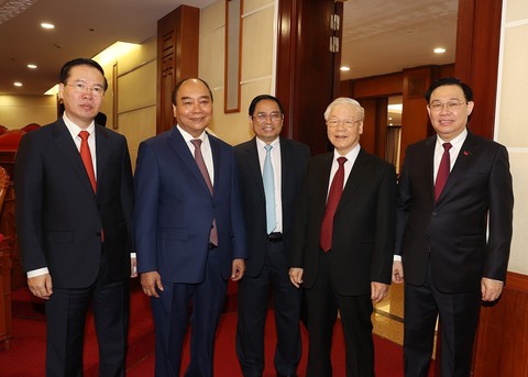 Khai mạc Hội nghị lần thứ năm Ban Chấp hành Trung ương Đảng khóa XIII - Ảnh 4. Khai mạc Hội nghị lần thứ năm Ban Chấp hành Trung ương Đảng khóa XIII - Ảnh 4.