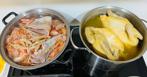 Cuối tuần nấu bún thang đúng chuẩn kiểu anh Tiến - Ảnh 4. Cuối tuần nấu bún thang đúng chuẩn kiểu anh Tiến - Ảnh 4.