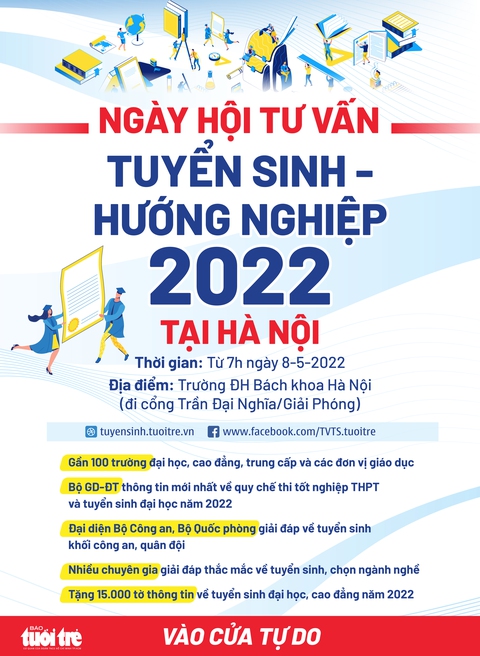 Ngày hội tư vấn tuyển sinh - hướng nghiệp 2022 tại Hà Nội: Bùng nổ gian tư vấn - Ảnh 2. Ngày hội tư vấn tuyển sinh - hướng nghiệp 2022 tại Hà Nội: Bùng nổ gian tư vấn - Ảnh 2.