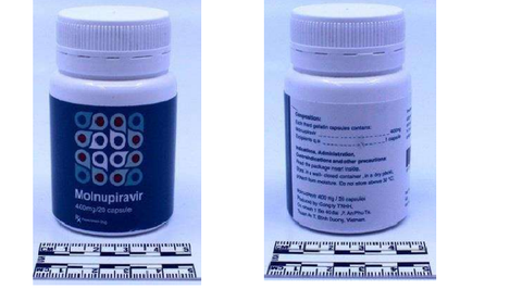 Phát hiện thuốc Molnupiravir giả ở Thụy Sĩ ghi sản xuất tại Bình Dương - Ảnh 1. Phát hiện thuốc Molnupiravir giả ở Thụy Sĩ ghi sản xuất tại Bình Dương - Ảnh 1.