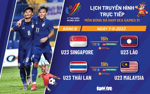 Lịch trực tiếp SEA Games 31: U23 Thái Lan - U23 Malaysia - Ảnh 1. Lịch trực tiếp SEA Games 31: U23 Thái Lan - U23 Malaysia - Ảnh 1.