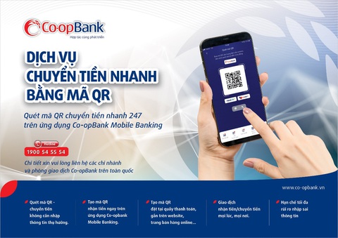 Co-opBank ra mắt dịch vụ chuyển tiền nhanh bằng mã QR - Ảnh 1. Co-opBank ra mắt dịch vụ chuyển tiền nhanh bằng mã QR - Ảnh 1.