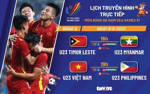 Lịch trực tiếp SEA Games 31: U23 Việt Nam - Philippines - Ảnh 1. Lịch trực tiếp SEA Games 31: U23 Việt Nam - Philippines - Ảnh 1.