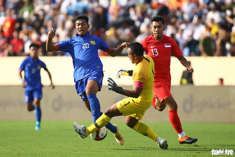 Những hình ảnh trận đấu U23 Lào - U23 Singapore - Ảnh 7. Những hình ảnh trận đấu U23 Lào - U23 Singapore - Ảnh 7.