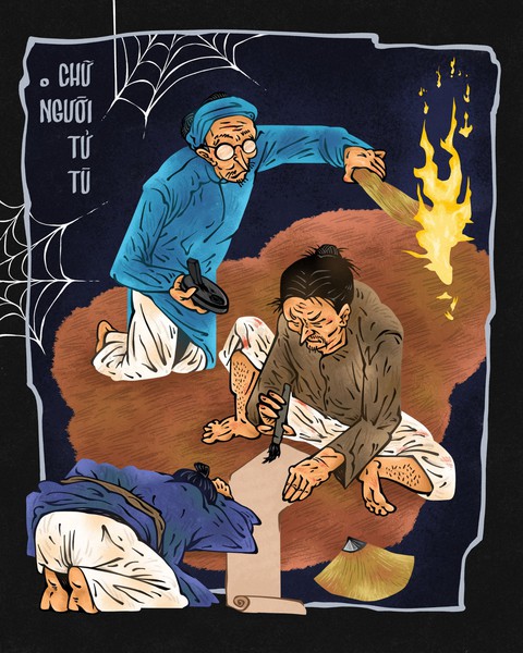 Sinh viên vẽ minh họa cho Vang bóng một thời - Ảnh 2. Sinh viên vẽ minh họa cho Vang bóng một thời - Ảnh 2.