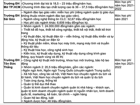 Toàn cảnh học phí các trường đại học phía Nam trong năm học tới - Ảnh 7.