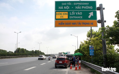 Cao tốc Hà Nội - Hải Phòng bắt đầu thu phí không dừng 100% - Ảnh 1. Cao tốc Hà Nội - Hải Phòng bắt đầu thu phí không dừng 100% - Ảnh 1.