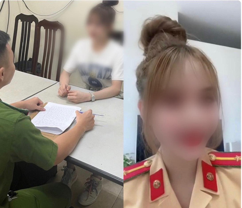 Xử lý chủ salon tóc mặc trang phục công an livestream trên TikTok để thu hút người xem - Ảnh 1. Xử lý chủ salon tóc mặc trang phục công an livestream trên TikTok để thu hút người xem - Ảnh 1.
