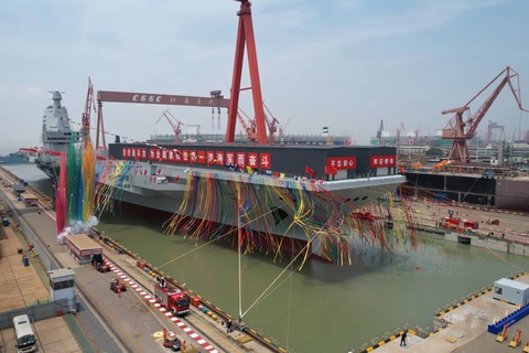 Trung Quốc hạ thủy tàu sân bay nội địa thứ 3 - Ảnh 1. Trung Quốc hạ thủy tàu sân bay nội địa thứ 3 - Ảnh 1.