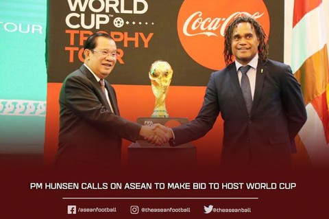 Thủ tướng Campuchia Hun Sen kêu gọi Đông Nam Á chung tay đăng cai World Cup - Ảnh 1. Thủ tướng Campuchia Hun Sen kêu gọi Đông Nam Á chung tay đăng cai World Cup - Ảnh 1.