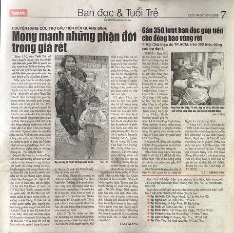 Những chuyến cứu trợ không thể quên trong đời làm báo Tuổi Trẻ - Ảnh 5. Những chuyến cứu trợ không thể quên trong đời làm báo Tuổi Trẻ - Ảnh 5.