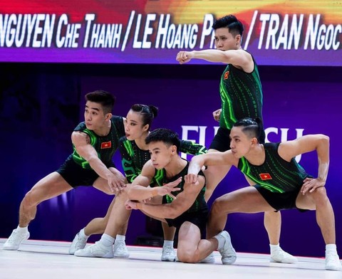 Tuyển aerobic Việt Nam giành HCV thế giới - Ảnh 1. Tuyển aerobic Việt Nam giành HCV thế giới - Ảnh 1.