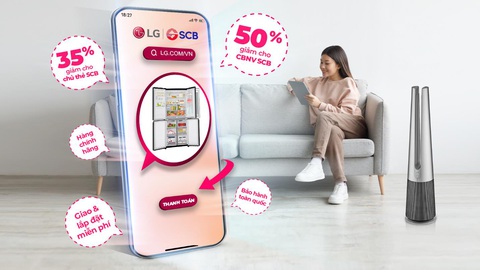 LG hợp tác cùng SCB mang đến ưu đãi đặc biệt lên đến 50% - Ảnh 1. LG hợp tác cùng SCB mang đến ưu đãi đặc biệt lên đến 50% - Ảnh 1.