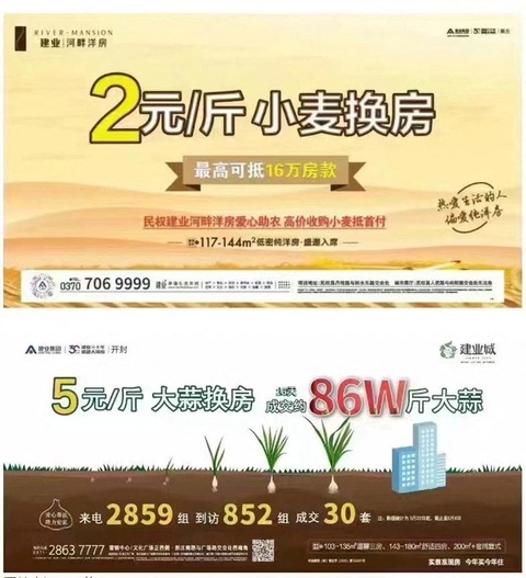 Ế ẩm, một nhà buôn bất động sản ở Trung Quốc cho trả tiền mua nhà bằng... tỏi, lúa mì - Ảnh 1. Ế ẩm, một nhà buôn bất động sản ở Trung Quốc cho trả tiền mua nhà bằng... tỏi, lúa mì - Ảnh 1.