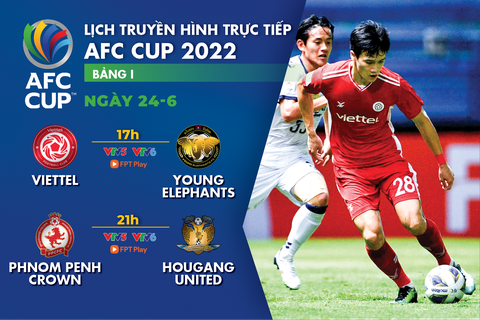 Lịch trực tiếp AFC Cup 2022: Viettel - Young Elephants - Ảnh 1. Lịch trực tiếp AFC Cup 2022: Viettel - Young Elephants - Ảnh 1.