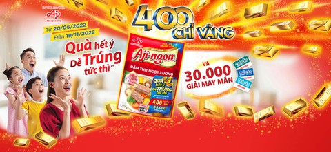 ‘Săn’ hơn 400 chỉ vàng và nhiều quà tặng khi mở túi Aji-ngon® - Ảnh 1. ‘Săn’ hơn 400 chỉ vàng và nhiều quà tặng khi mở túi Aji-ngon® - Ảnh 1.