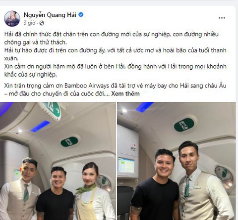 Quang Hải thông báo chính thức đặt chân trên con đường mới, nhiều cầu thủ Việt Nam chúc mừng - Ảnh 1. Quang Hải thông báo chính thức đặt chân trên con đường mới, nhiều cầu thủ Việt Nam chúc mừng - Ảnh 1.