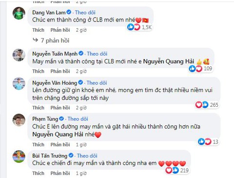 Quang Hải thông báo chính thức đặt chân trên con đường mới, nhiều cầu thủ Việt Nam chúc mừng - Ảnh 2. Quang Hải thông báo chính thức đặt chân trên con đường mới, nhiều cầu thủ Việt Nam chúc mừng - Ảnh 2.
