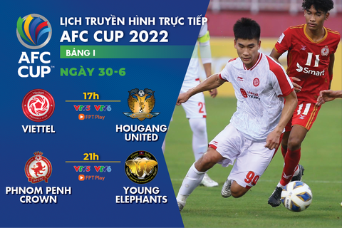 Lịch trực tiếp AFC Cup 2022: Viettel - Hougang United - Ảnh 1. Lịch trực tiếp AFC Cup 2022: Viettel - Hougang United - Ảnh 1.