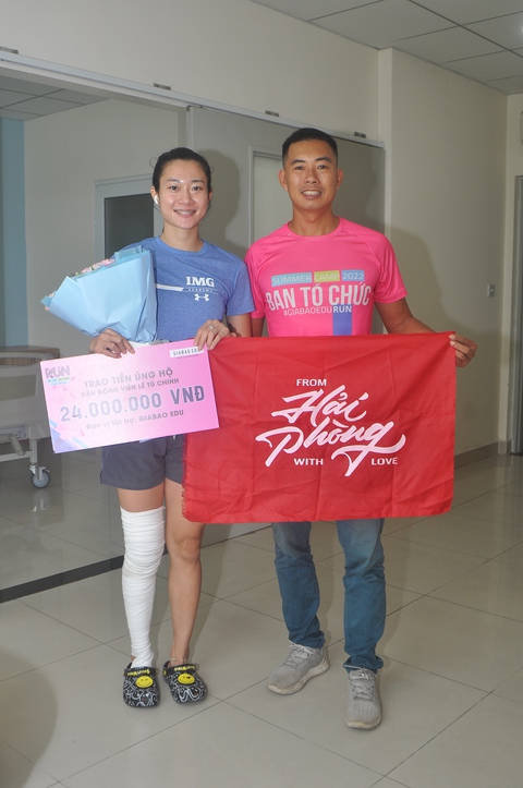 Nhóm runner Hải Phòng hỗ trợ Tú Chinh điều trị chấn thương - Ảnh 1. Nhóm runner Hải Phòng hỗ trợ Tú Chinh điều trị chấn thương - Ảnh 1.