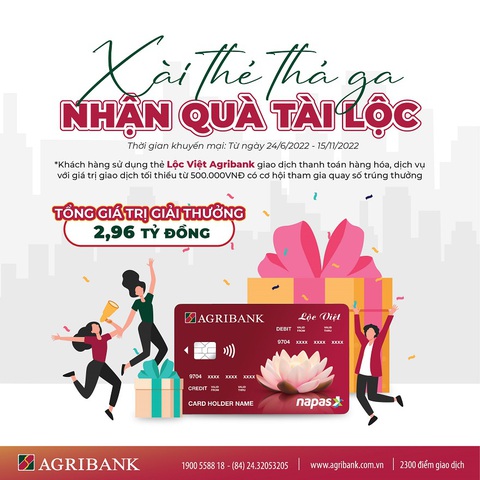 Nhận quà tài lộc cùng thẻ Lộc Việt Agribank - Ảnh 1. Nhận quà tài lộc cùng thẻ Lộc Việt Agribank - Ảnh 1.