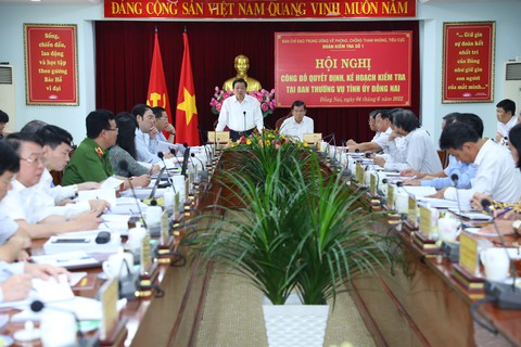 Kiểm tra công tác phòng chống tiêu cực, tham nhũng và dấu hiệu sai phạm đất đai ở Đồng Nai - Ảnh 1. Kiểm tra công tác phòng chống tiêu cực, tham nhũng và dấu hiệu sai phạm đất đai ở Đồng Nai - Ảnh 1.