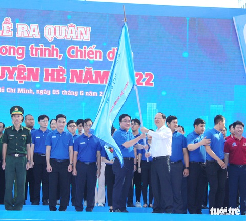 3.000 chiến sĩ tình nguyện dự lễ xuất quân Hè tình nguyện 2022 - Ảnh 2. 3.000 chiến sĩ tình nguyện dự lễ xuất quân Hè tình nguyện 2022 - Ảnh 2.