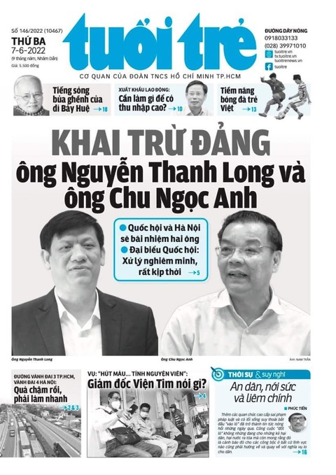 Tin sáng 7-6: Thống đốc và 3 Bộ trưởng bắt đầu trả lời chất vấn; Hà Nội họp bãi nhiệm Chủ tịch TP - Ảnh 5. Tin sáng 7-6: Thống đốc và 3 Bộ trưởng bắt đầu trả lời chất vấn; Hà Nội họp bãi nhiệm Chủ tịch TP - Ảnh 5.