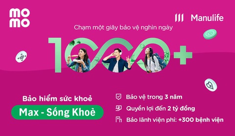 Manulife hợp tác MoMo triển khai bảo hiểm sức khoẻ trực tuyến - Ảnh 1. Manulife hợp tác MoMo triển khai bảo hiểm sức khoẻ trực tuyến - Ảnh 1.