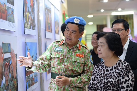Khai mạc triển lãm Hành trình cùng lực lượng gìn giữ hòa bình tại Nam Sudan - Ảnh 1. Khai mạc triển lãm Hành trình cùng lực lượng gìn giữ hòa bình tại Nam Sudan - Ảnh 1.