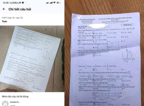 Làm rõ vụ nam sinh phát hiện đề trên mạng ‘khá giống’ đề môn toán thi tốt nghiệp THPT - Ảnh 1. Làm rõ vụ nam sinh phát hiện đề trên mạng ‘khá giống’ đề môn toán thi tốt nghiệp THPT - Ảnh 1.