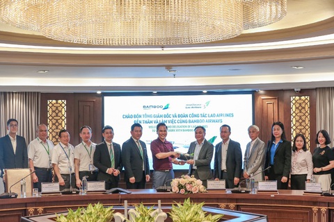 Bamboo Airways và Lao Airlines thảo luận hợp tác - Ảnh 1. Bamboo Airways và Lao Airlines thảo luận hợp tác - Ảnh 1.